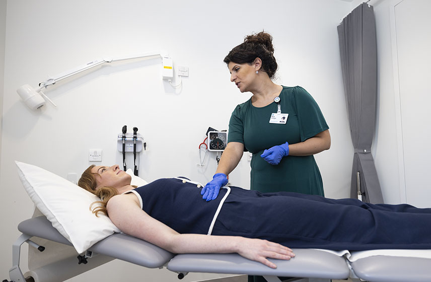 Patient being examined by a London consultant